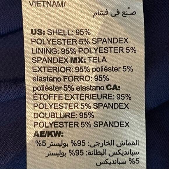 Chico’s Blue Pink Floral Print Party Date Night Dress NWOT Size 12P - Picture 11 of 16